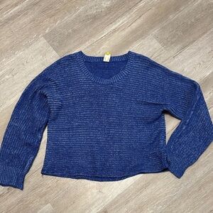 QMack Deep Blue Women's Crew Neck Sweater